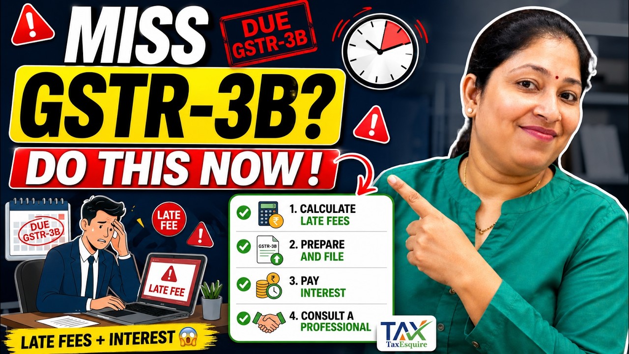 Missed GSTR-3B Due Date? 😨 Late Fees, Interest & GST Return Filing Process Explained | IICPA