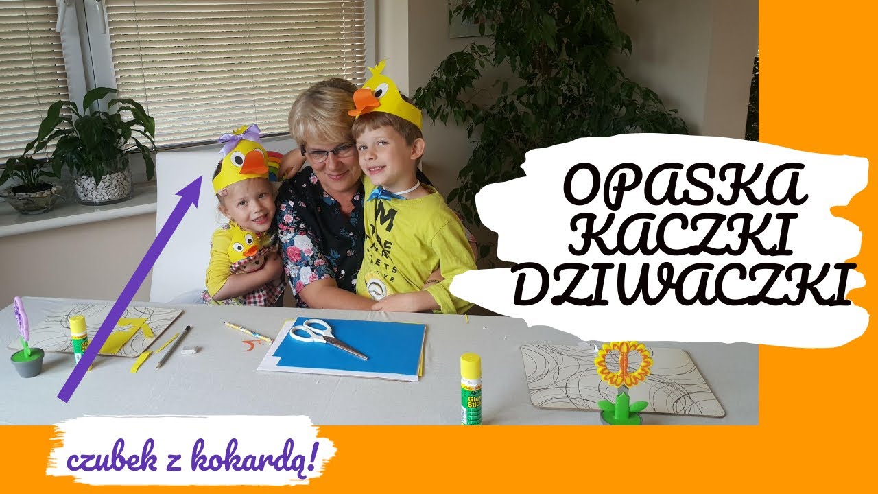 Kaczka Dziwaczka: opaska z papieru, przebranie - Niedziela z Babcią #9