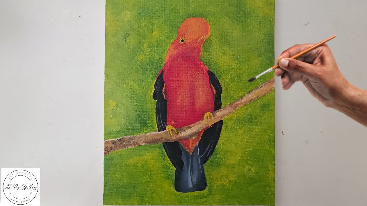 Pintura del gallito de las rocas