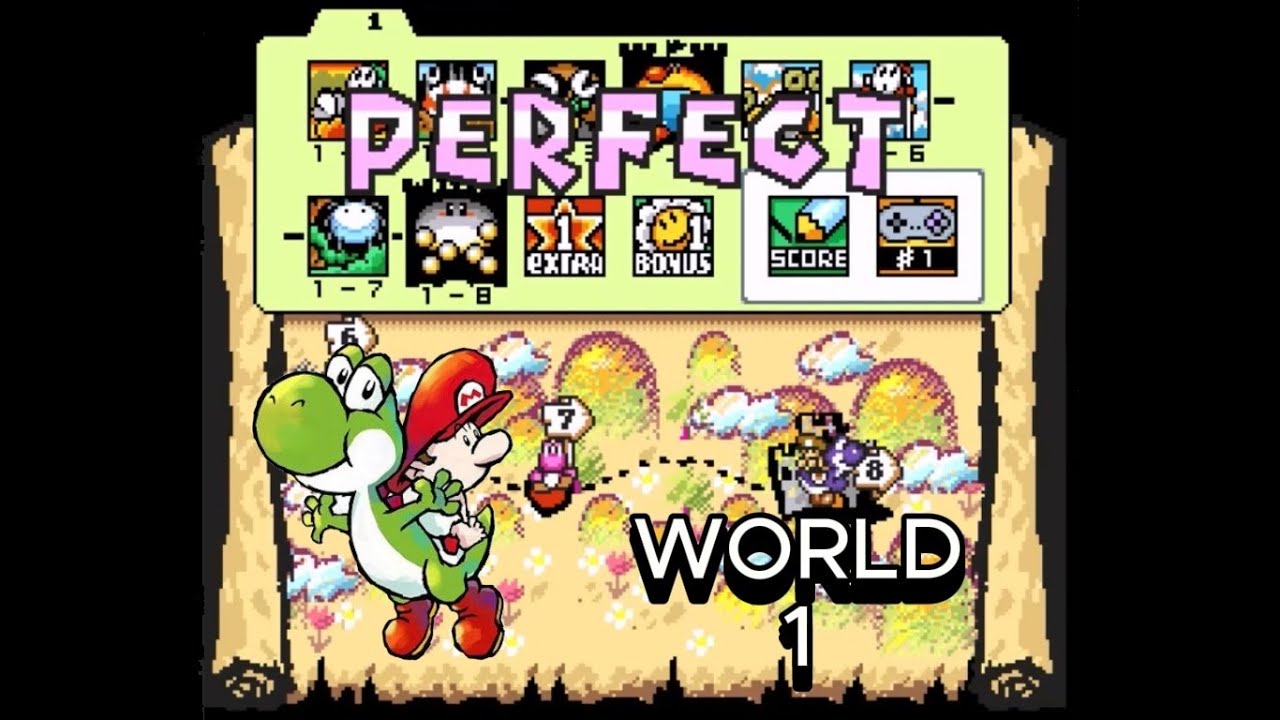 Super Mario World 2: YOSHI'S ISLAND WORLD 1