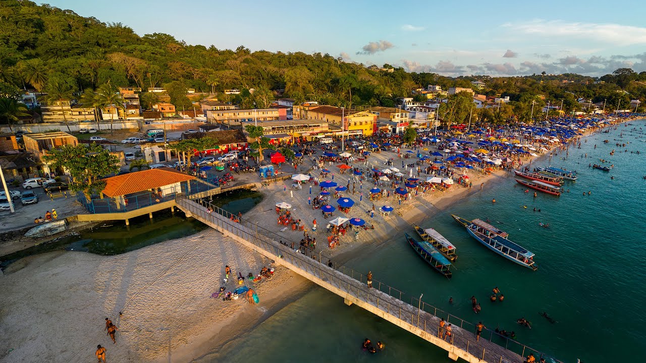 Passeio Virtual na Praia de São Tomé de Paripe, Salvador, Bahia, Brazil - Parte I