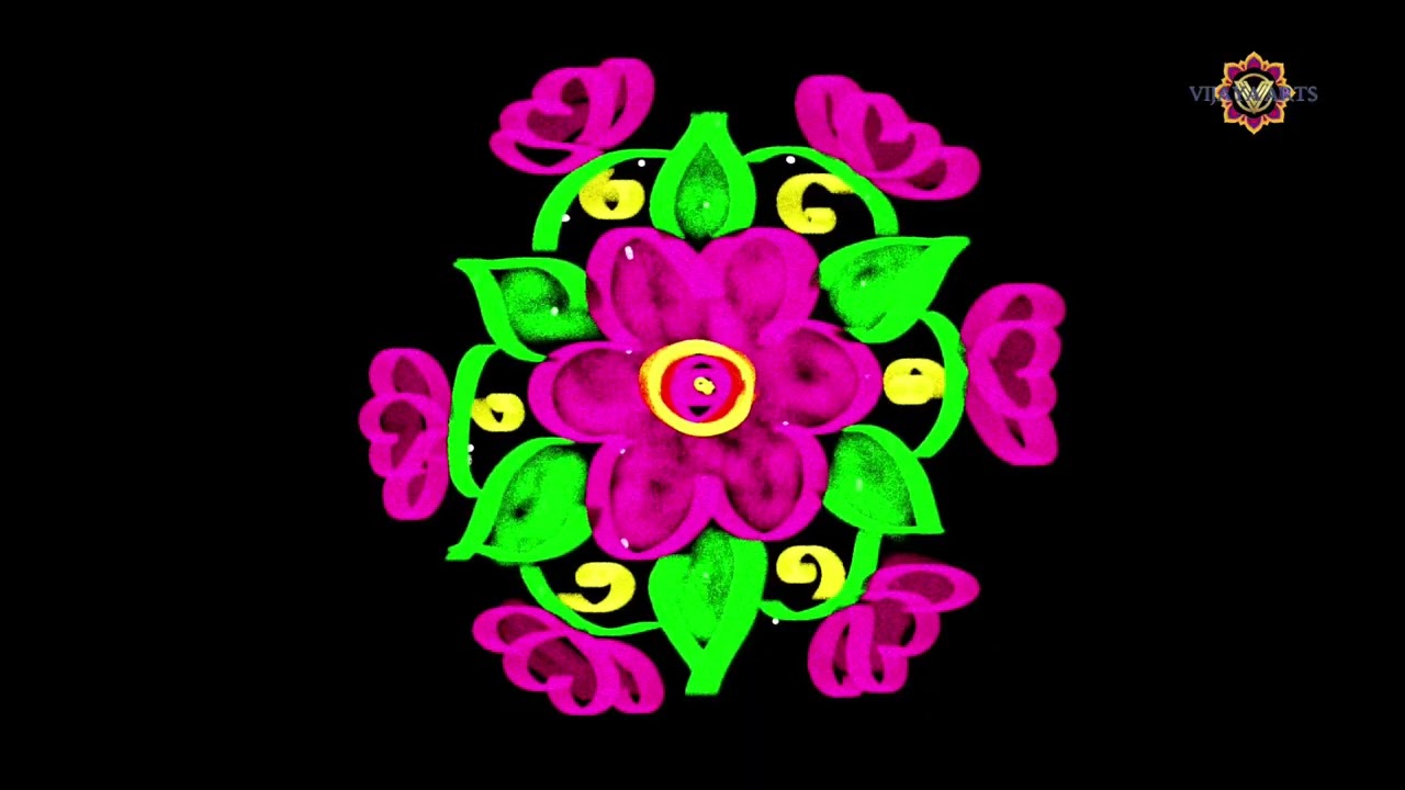 Creativity rangoli (7×4) dots rangoli || simple and easy rangoli daily rangoli  ||🌸🌺🌻🌹🌷🌼💐🍃🍀 rangoli
