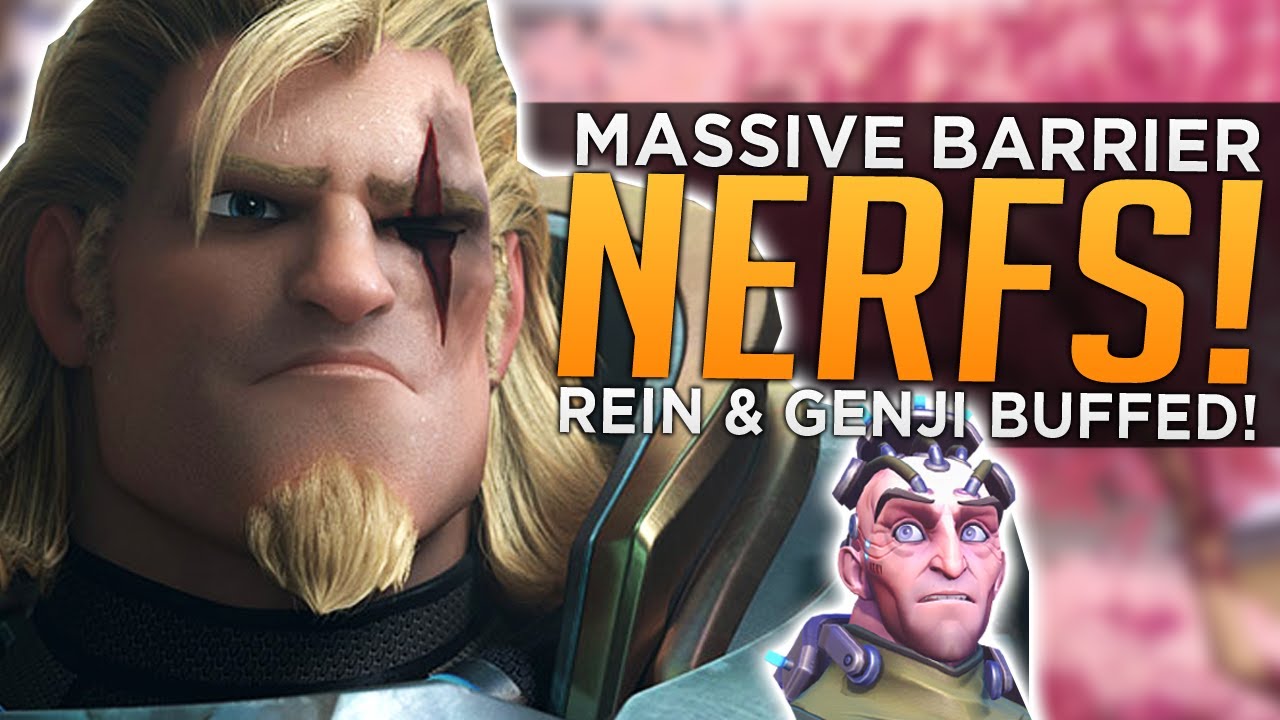 Overwatch: MASSIVE Barrier NERFS! - Reinhardt & Genji BUFFED!