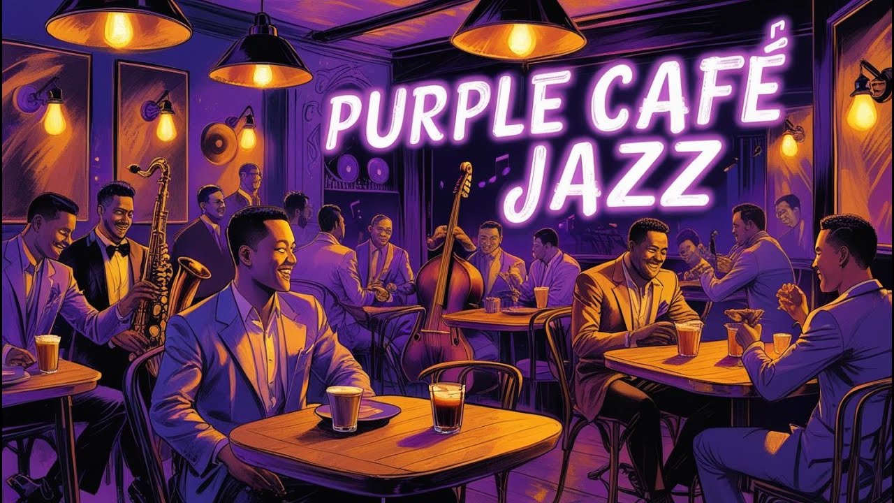 ☕ Chill at the Purple Café | Smooth Classic Jazz & Vinyl Background Vibes
