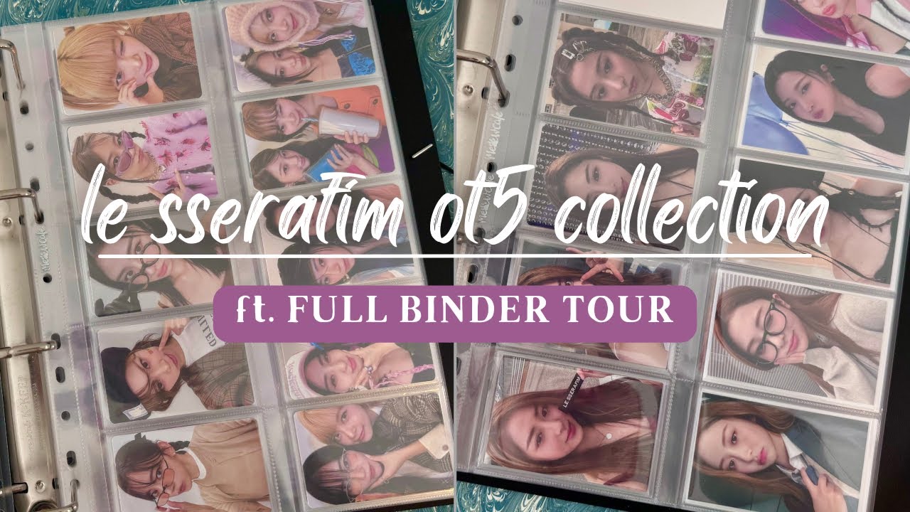 complete le sserafim ot5 album photocard collection binder tour