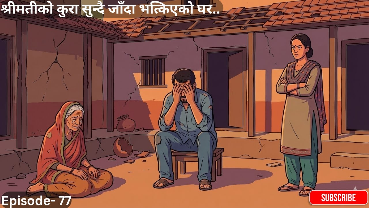 श्रीमतीको कुरा सुन्दै जाँदा भत्किएको घर...Episode- 77 #nepalistorytelling #folkstories #folktales