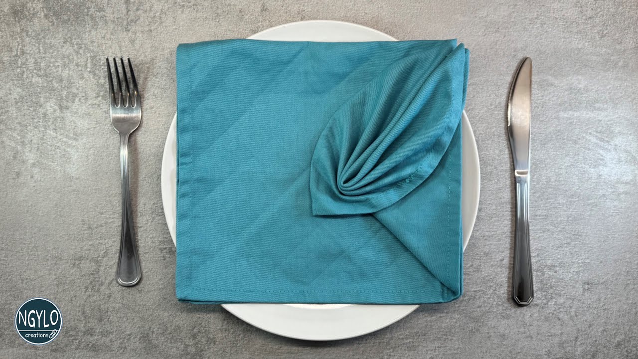 How to Fold a Cloth Napkin with a Leaf-Shaped Side Fold | DIY Table Decoration Ideas