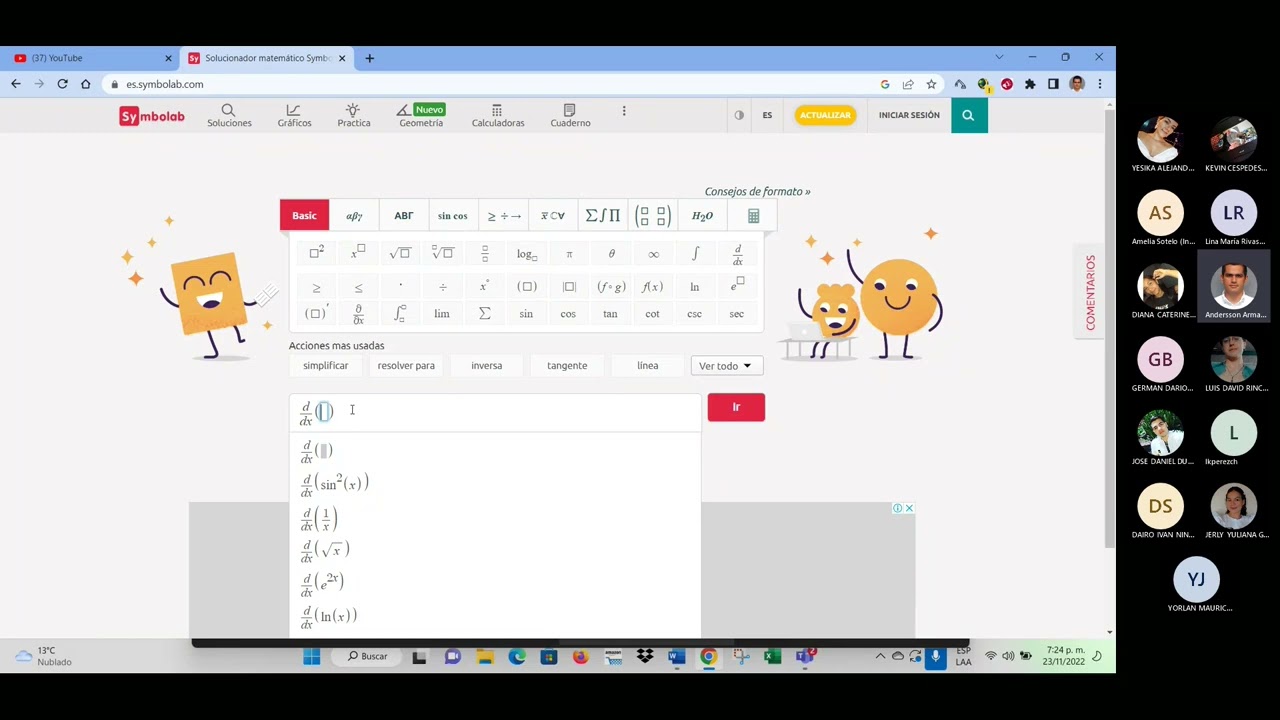 Tarea 4. Punto 4. Derivadas de orden superior . Cálculo Diferencial. UNAD. 1604 2022