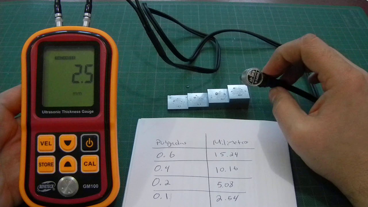 Medidor de espesor ultrasónico modelo GM100