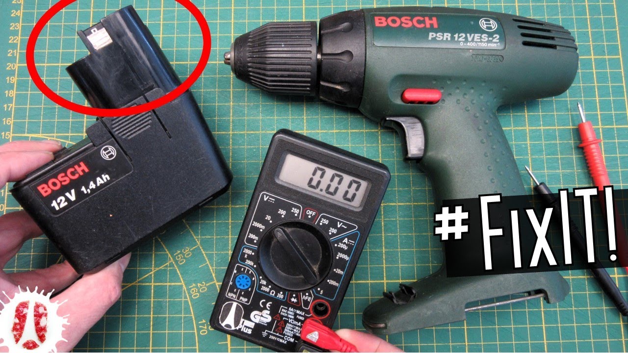 Repairing A Dead Bosch Drill Using Rechargeable NiCd batteries #DIY #HowTo