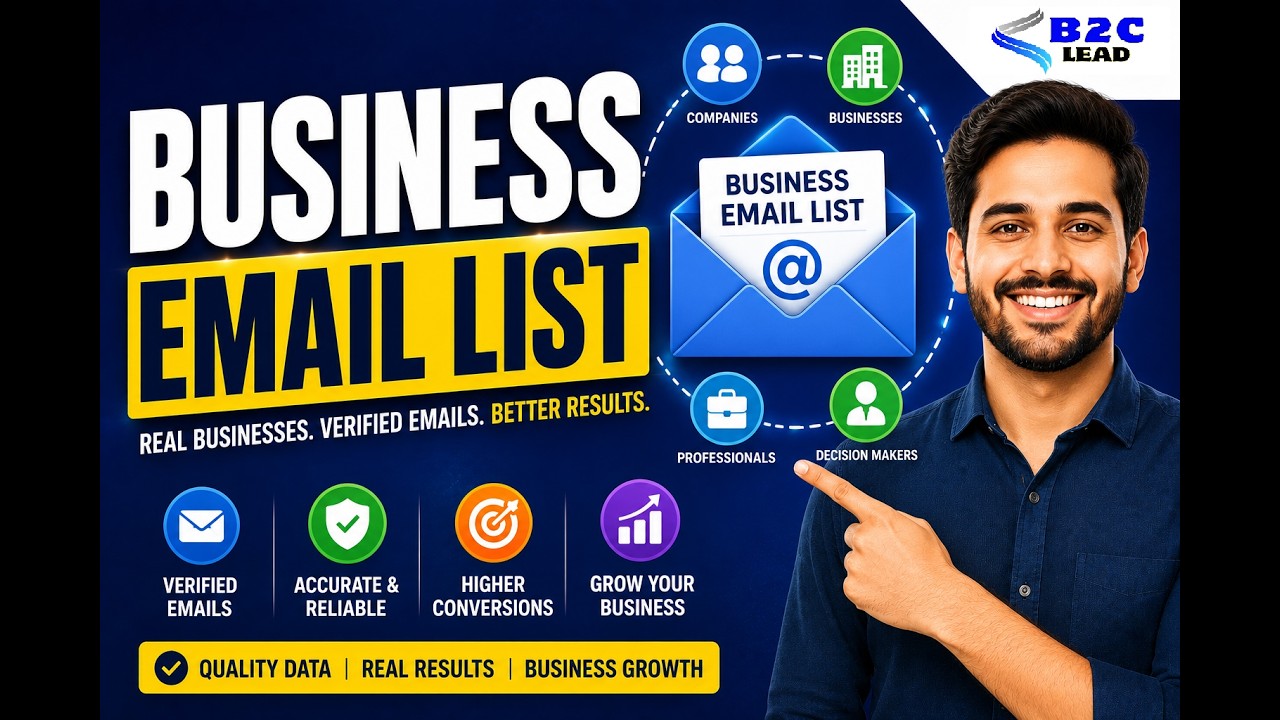 Business Email List for B2B Marketing | Verified Company Contacts by B2C Lead
