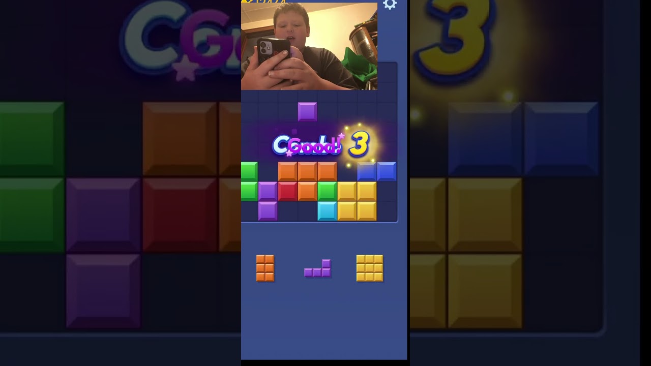 Playing block blasters for ten minutes 