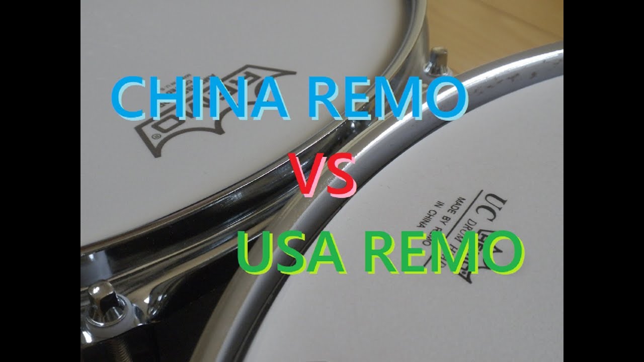 ドラムヘッド。CHINA REMO VS USA REMO。チャイナ・レモとUSAレモの比較違いなどレビュー。スネア/Drumheads