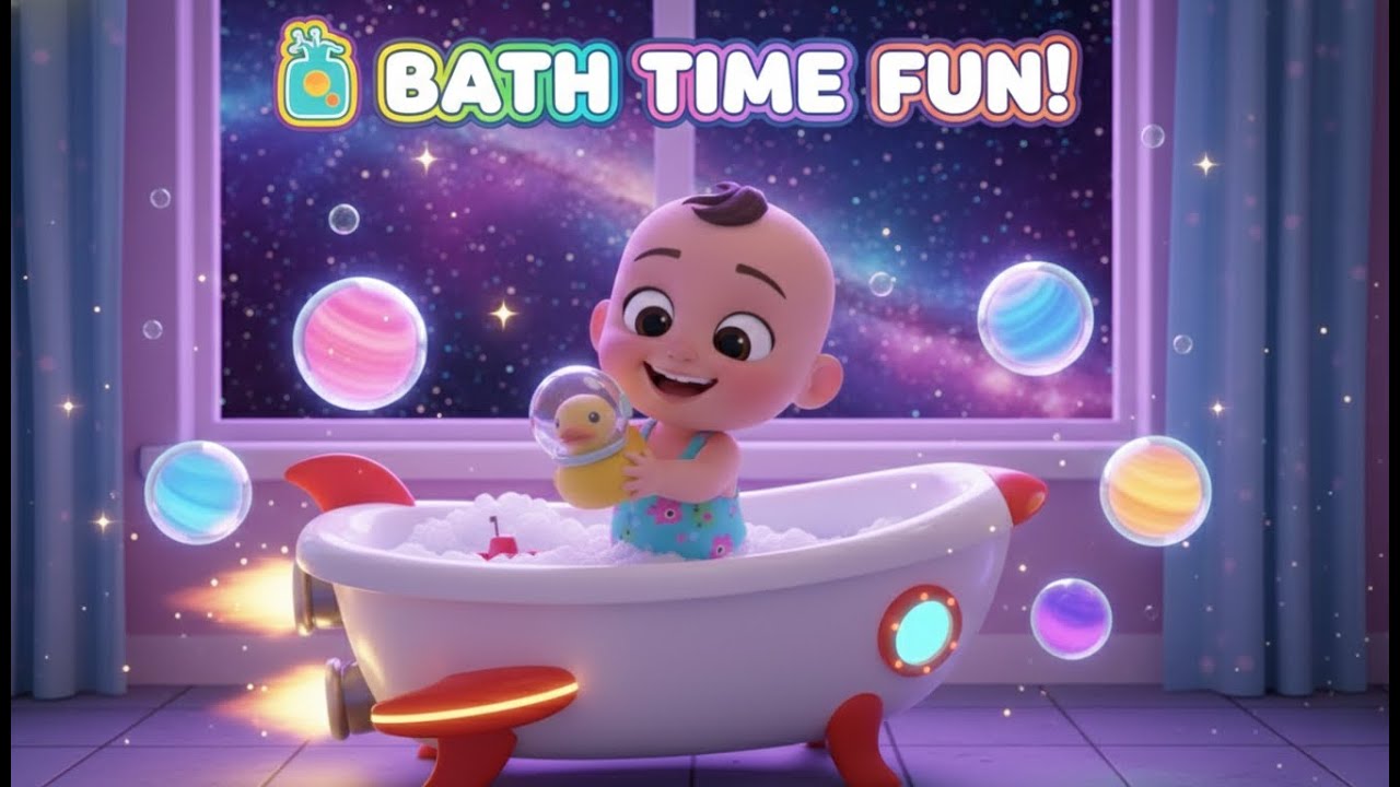 Bath Time Fun Song for Kids 🛁 | Baby Bath Routine with Bubbles | Toddler Learning Video #youtube