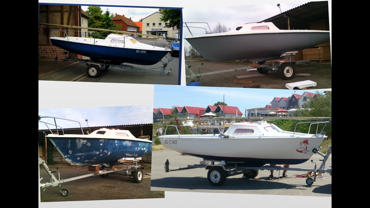 Реставрационная шлюпка Flying Fox, корпус Jouet 17 Foxtrot GFK ремонт лодки