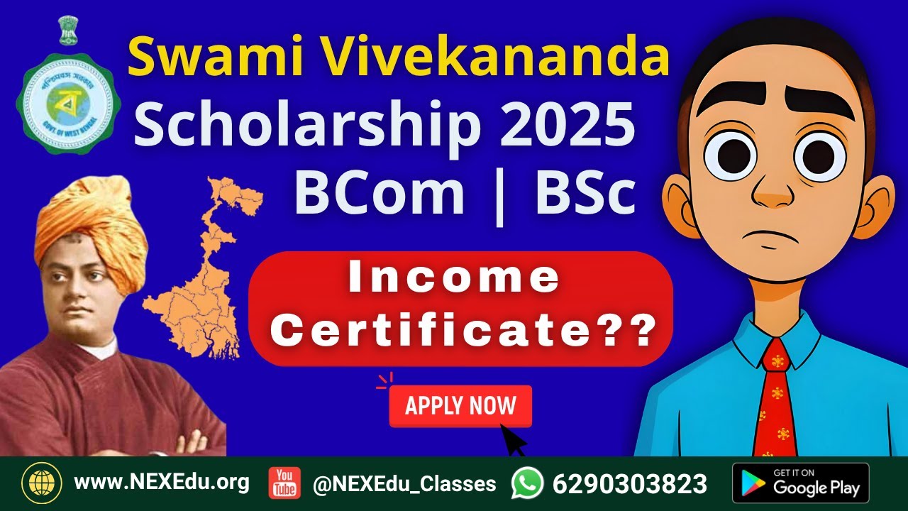 Swami Vivekananda Scholarship Income Certificate Process Step by Step 2025-26 | Calcutta University