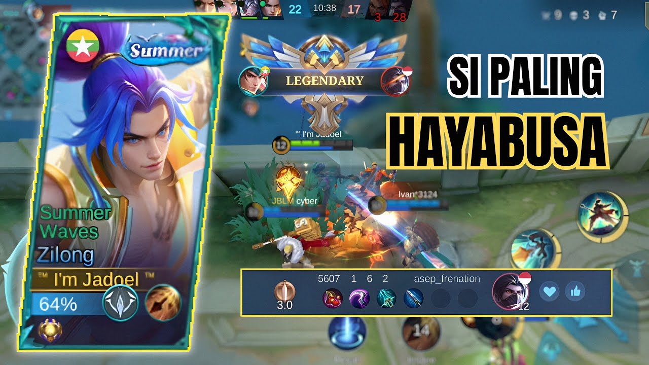 HAYABUSA SPELL EXECUTE!! ZILONG EXP BIKIN HAYABUSA COKLAT, SAMPAI GAK MAIN | MLBB