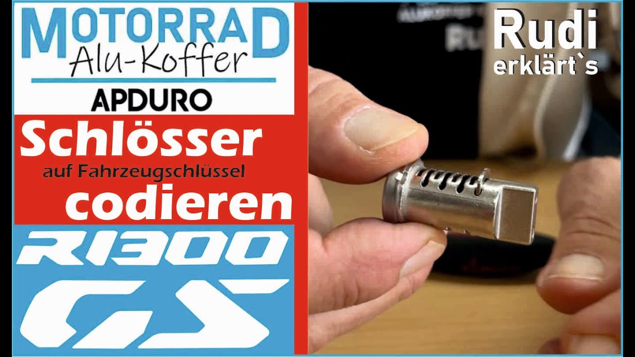 Schlösser auf Fahrzeugschlüssel codieren für APDURO Alukoffer zu BMW R1300GS oder R1300GS Adventure.