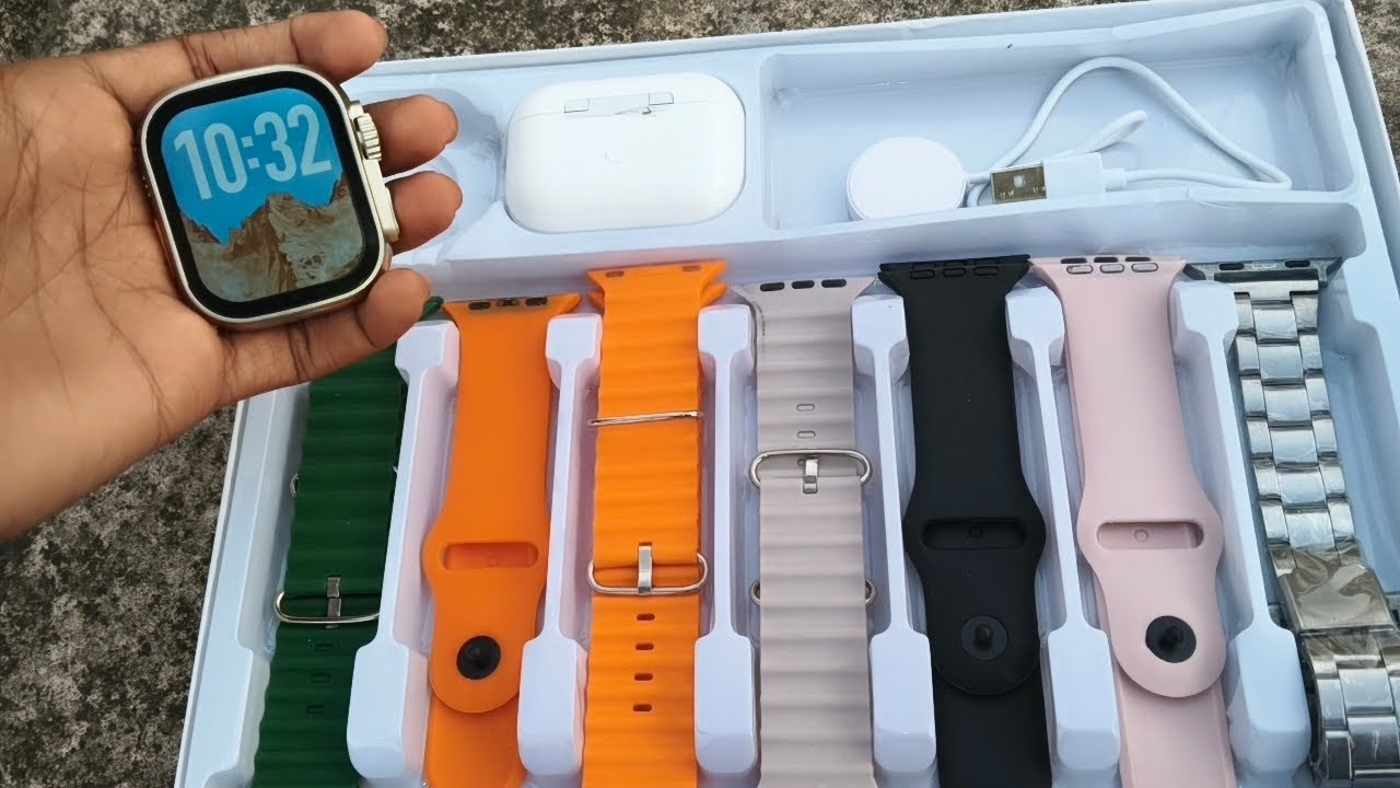 7 straps ultra smart watch ⌚ review and testing 🔥 