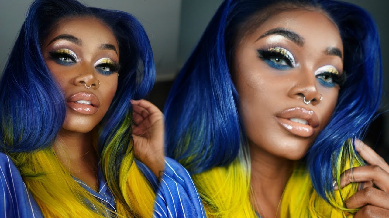 FLAG EDITION Hair Series EP. 1 | BARBADOS 🇧🇧 | BLUE AND YELLOW HAIR | HJWEAVEBEAUTY