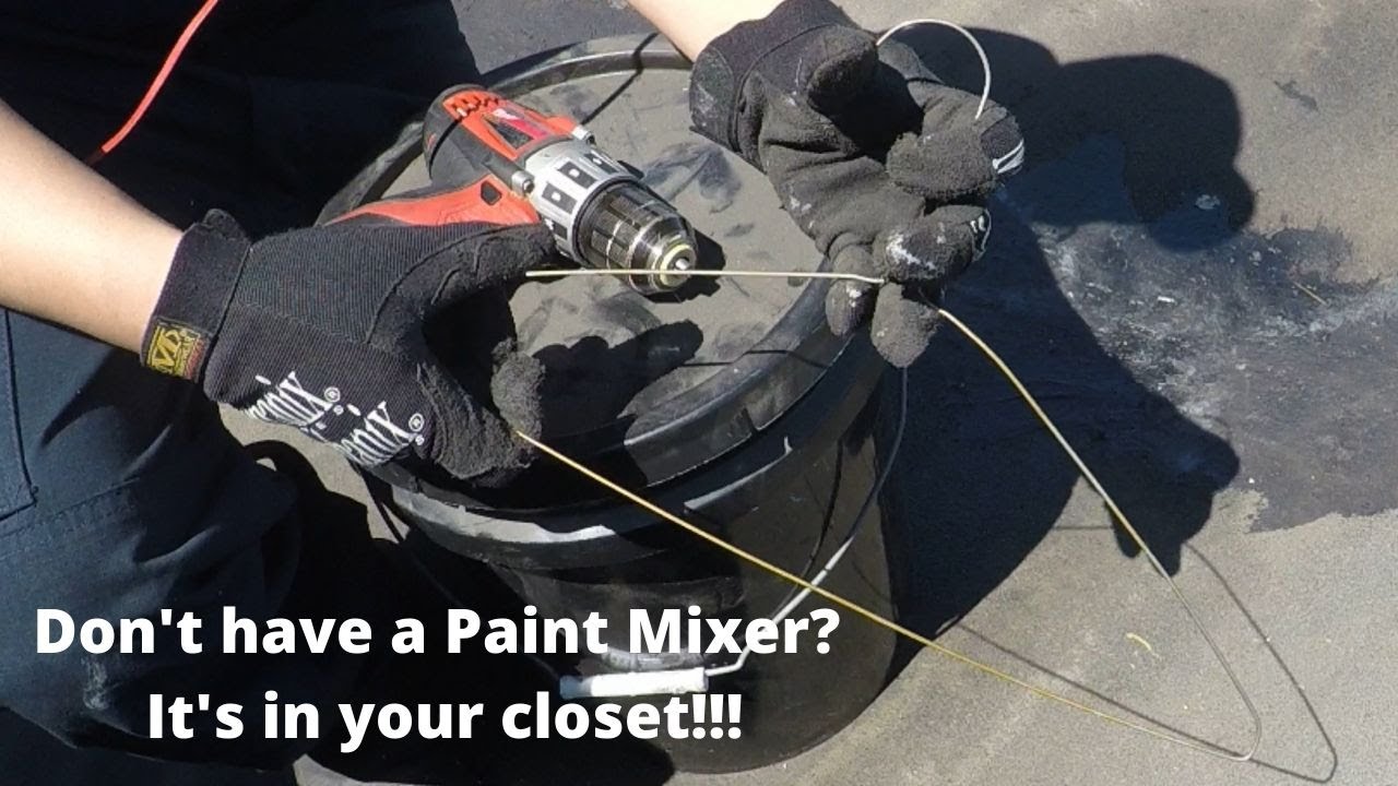 How to make Paint Mixer with Clothes Hanger