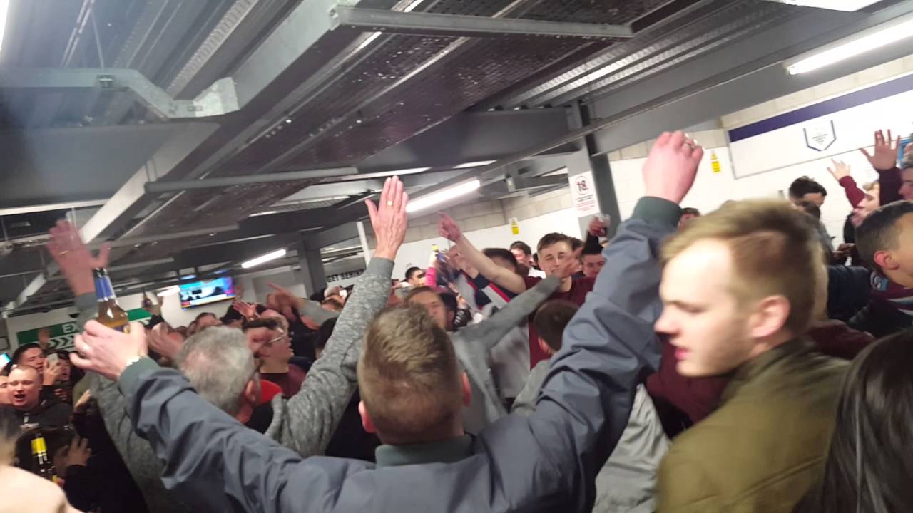 Burnley fans at Deepdale before kick off