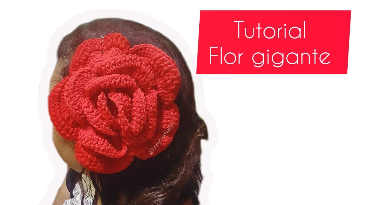 Mega FLOR 3D GIGANTE tejido a CROCHET Tutorial paso a paso | Flowers