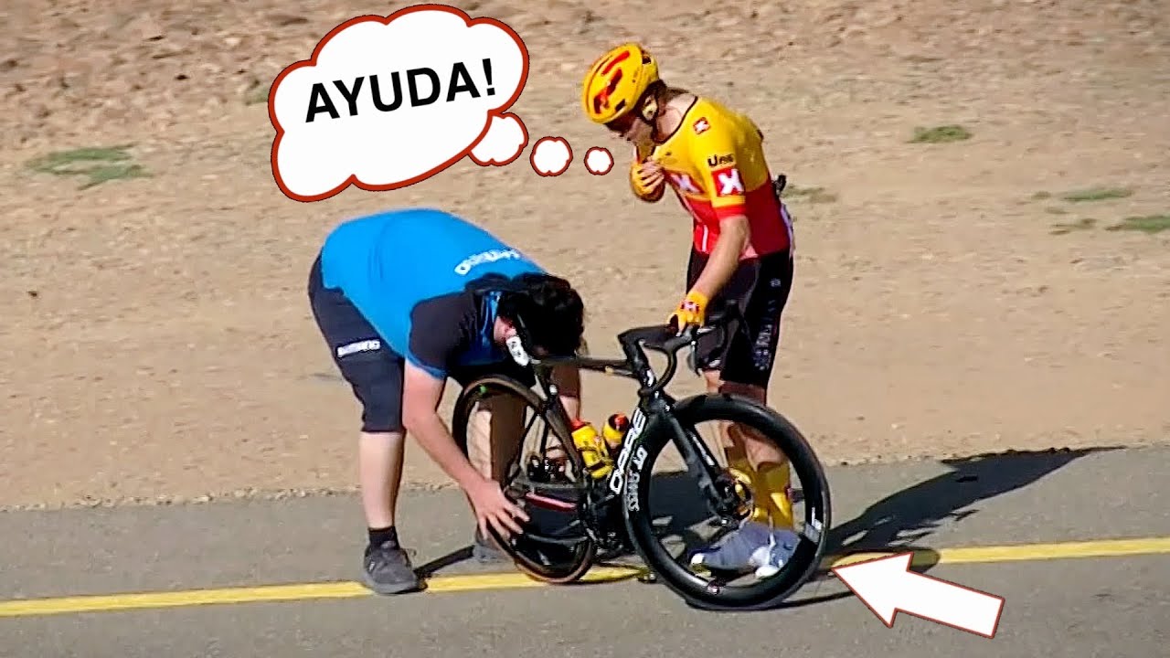 El día con MÁS PINCHAZOS en una carrera de ciclismo | Saudi Tour 2023 Etapa 1