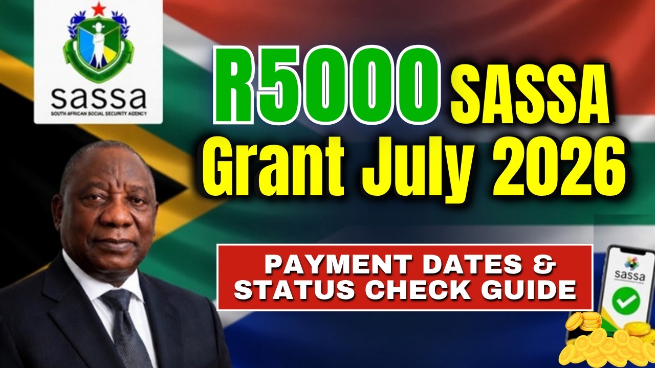 🚨 R5000 SASSA Grant July 2026 CONFIRMED? Payment Dates & Status Check Guide