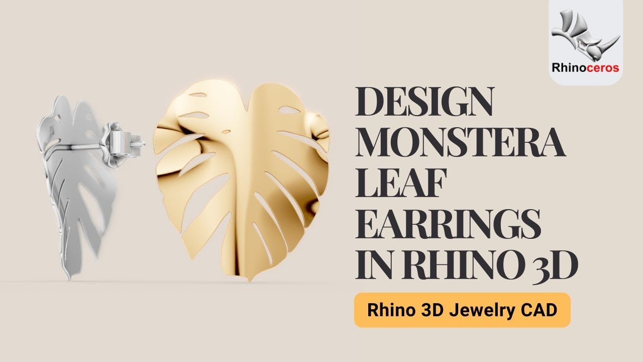 How to Model Organic Shapes in Rhino 3D – Monstera Leaf Pendant #511