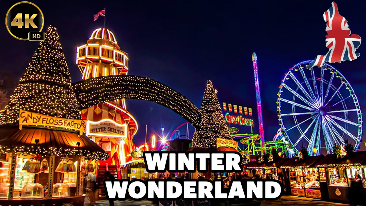 2024 London Winter Wonderland 🇬🇧London Hyde Park 🎡🎢 | 4k HDR
