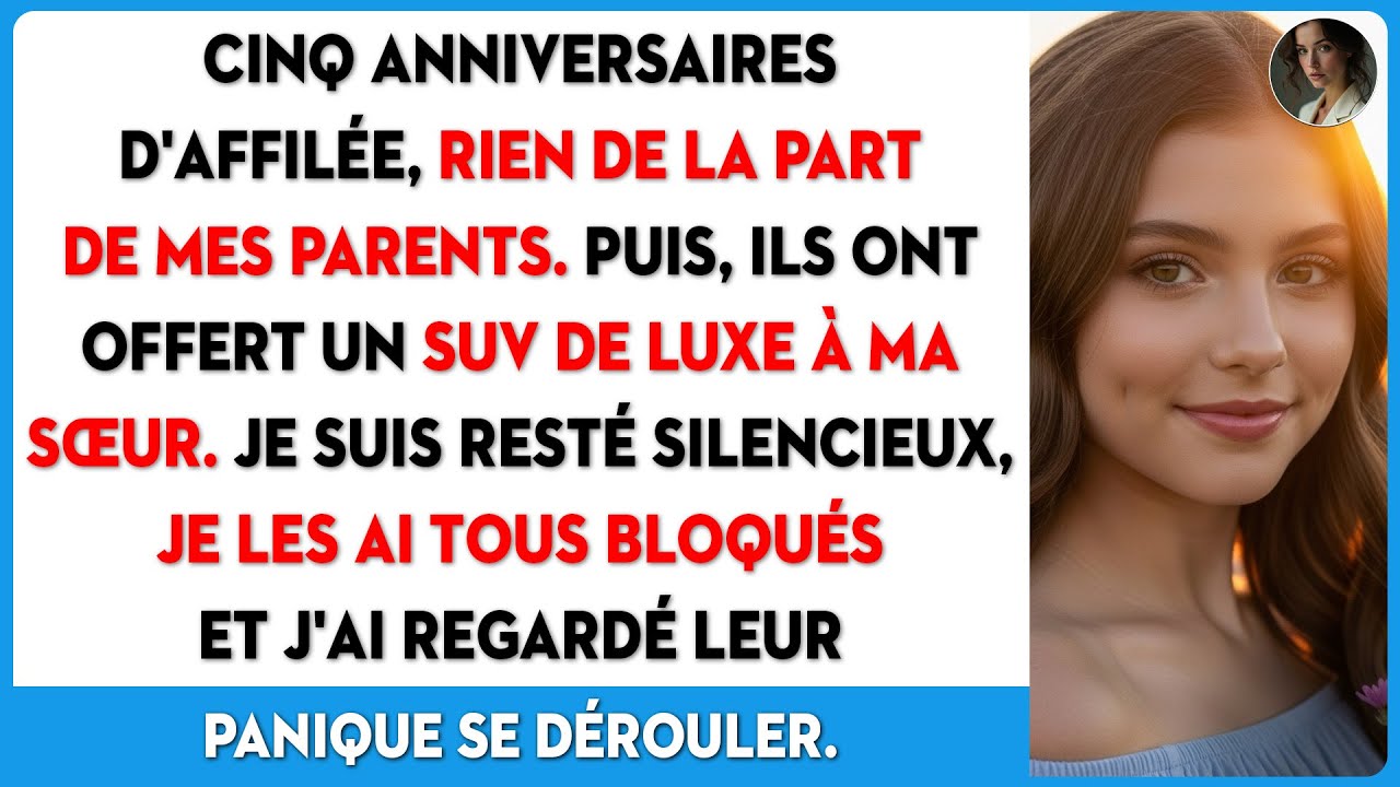 Cinq anniversaires d'affilée - Rien de la part de mes parents. Puis, ils m'ont offert mon...
