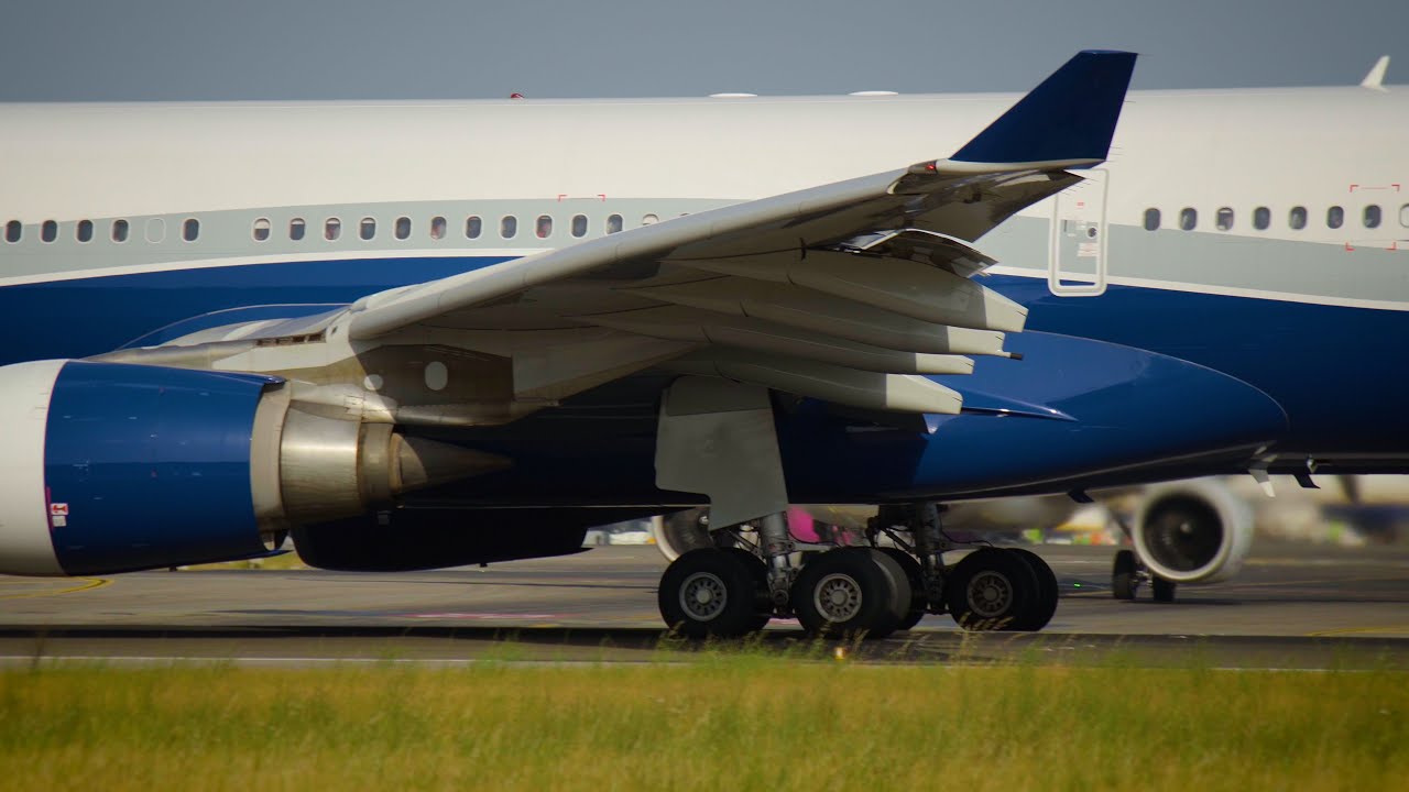 Hifly Airbus A330-200 taking off from Lisbon Airport LPPT