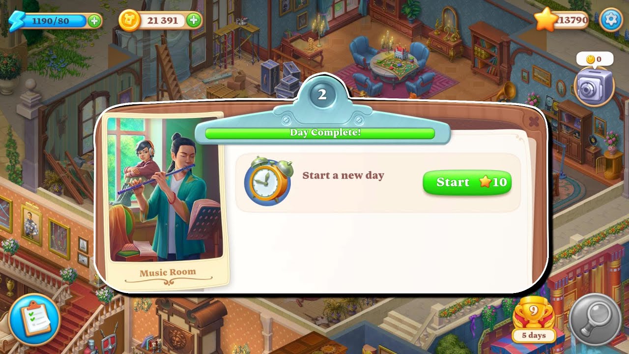 Have You Seen the Ghost? - Playrix Manor Matters - Music Room - Day 2 - Android Gameplay