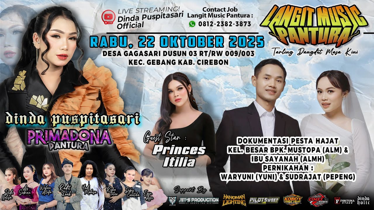 🔴LIVE LANGIT MUSIC PANTURA DINDA PUSPITASARI GAGASARI GEBANG CIREBON - 22 OKTOBER 2025