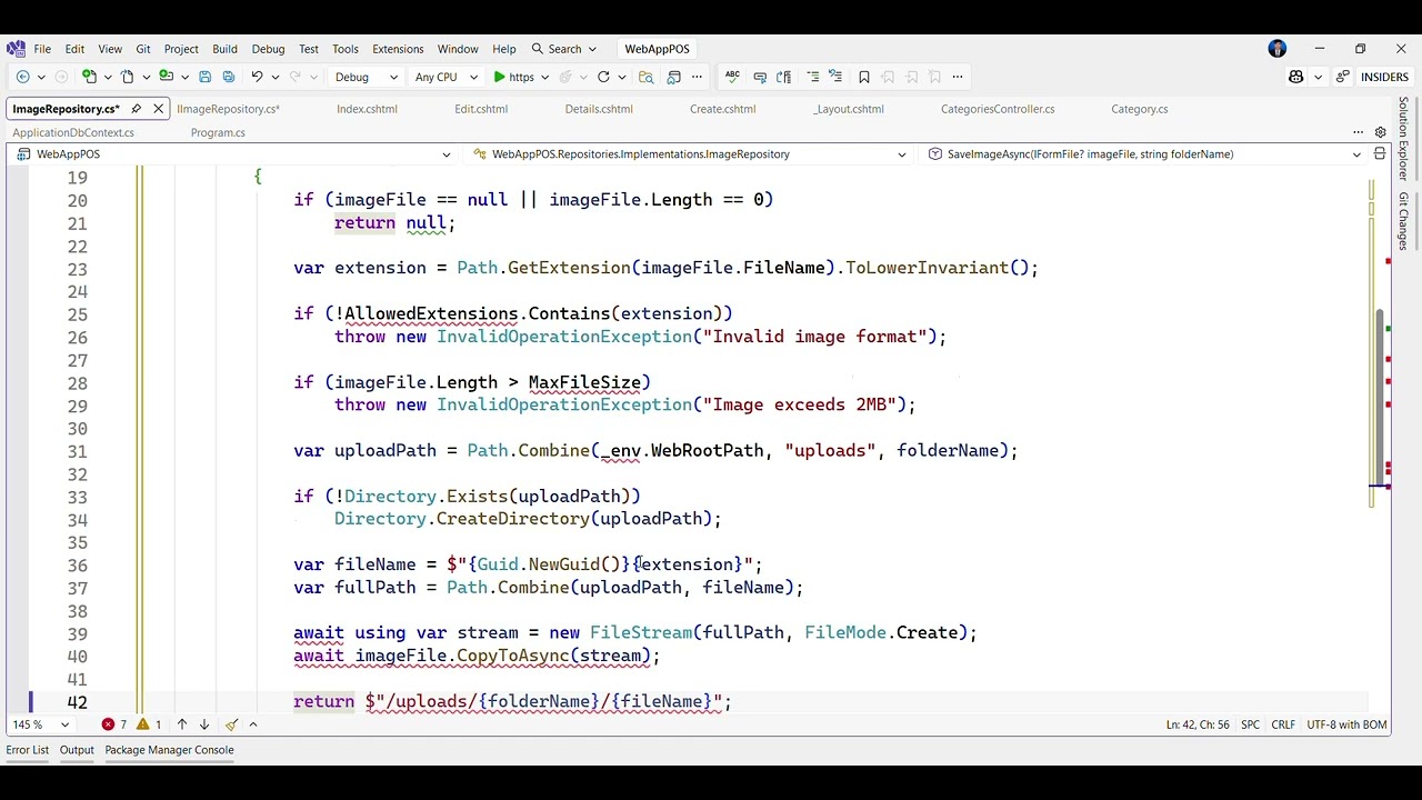 ASP.NET And SQL Server-IImageService - Reusable SaveImage and Delete Image Method
