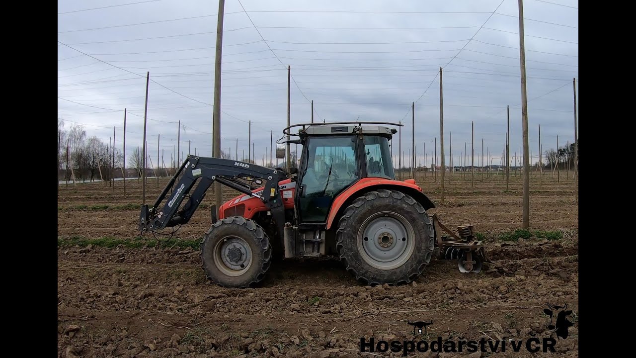 #VLOG - Massey Ferguson 5445 dyna-4 / Diskování ve chmelnici / GOPRO - 7 BLACK