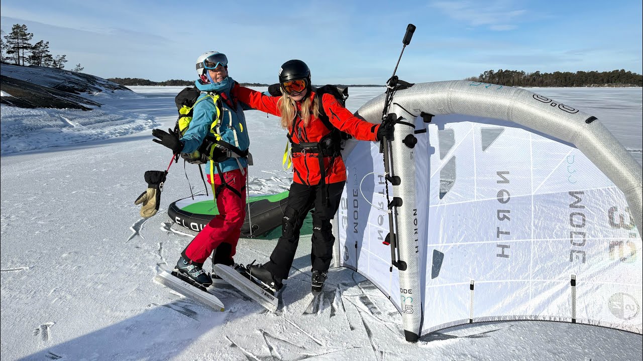Perfect day on the ice in the archipelago