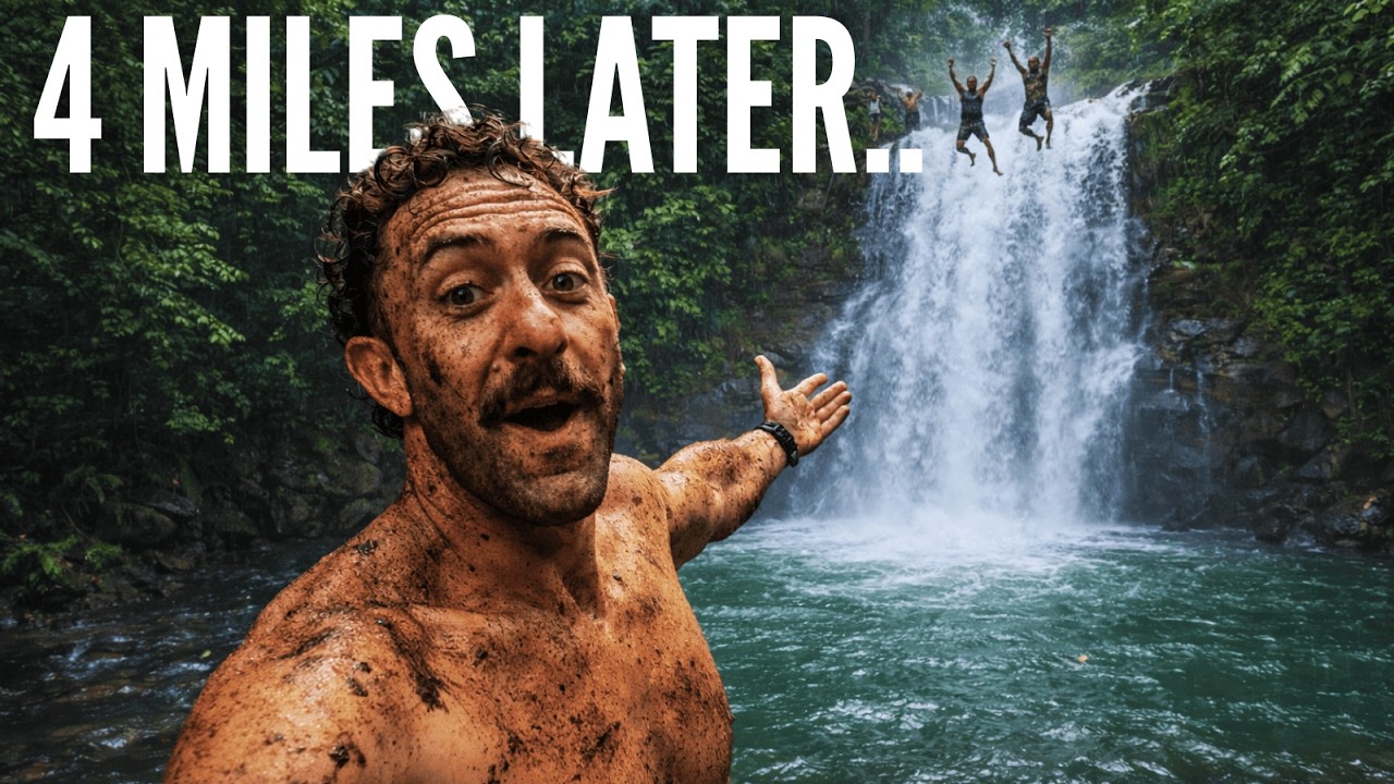 We Found a HIDDEN Waterfall DEEP in the Jungle *4 Mile Hike!*