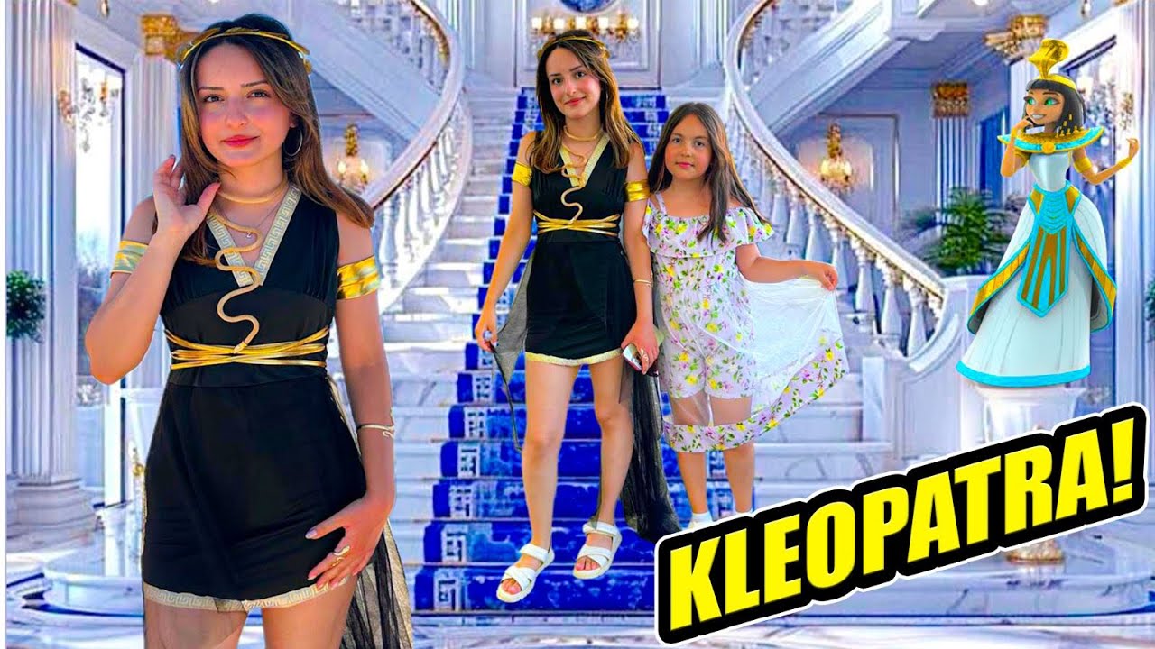 ZEYNEP VE HİRANUR BİR GÜN BOYUNCA KLEOPATRA OLDU‼️MISIR PRENSESİ