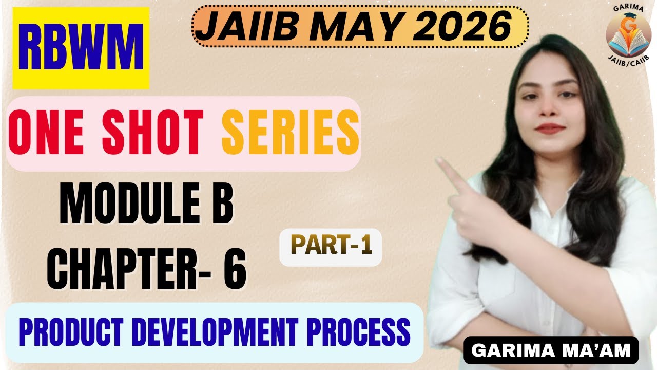 RBWM Ch 6: PRODUCT DEVELOPMENT PROCESS Part 1 | JAIIB May 2026 #oneshotseries #jaiib2026 #jaiibrbwm