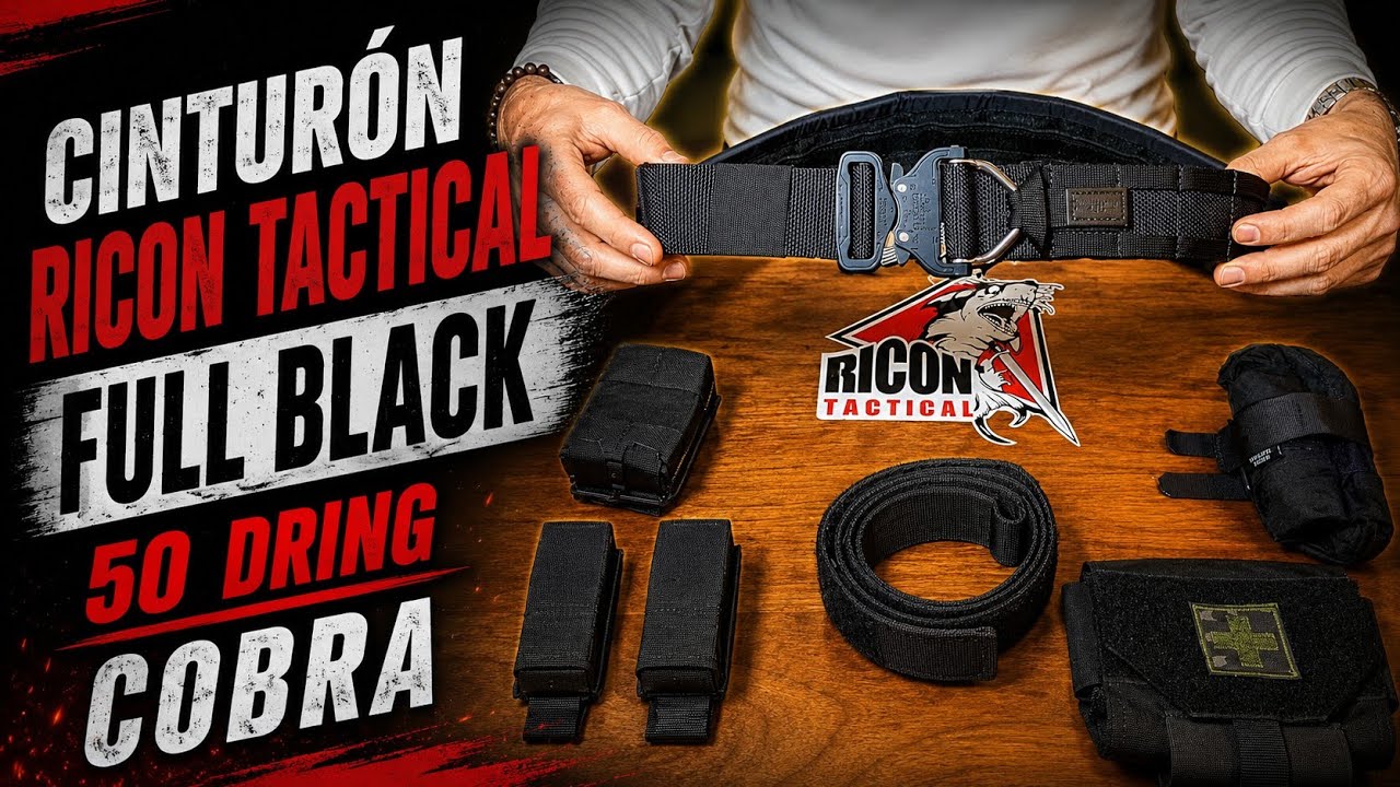 Review Cinturón:  Full Black 50 - D-Ring Cobra de Ricon Tactical