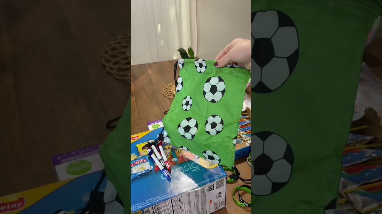 Soccer goodie bags #soccer #shorts #goodiebag