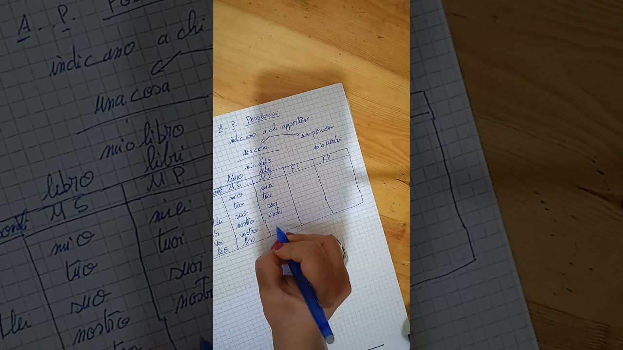 Gli aggettivi Ed i pronomi possessivi.