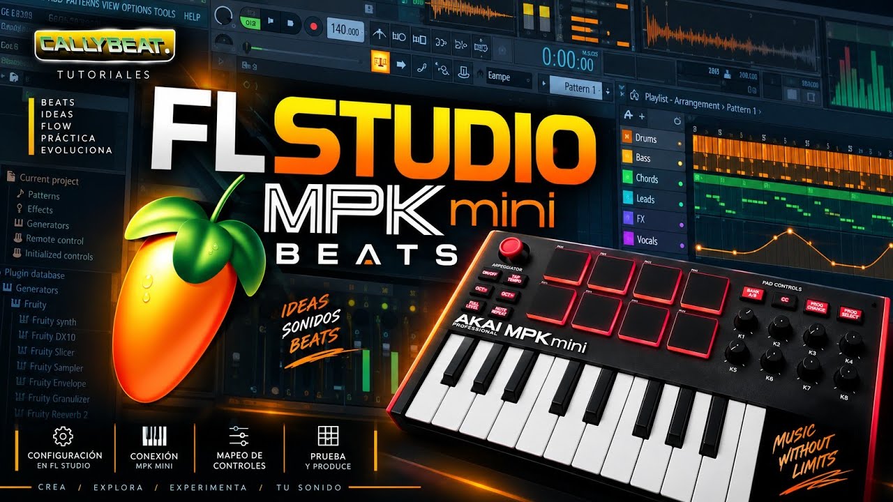 Instalación completa AKAI MPK mini tutorial MKlll MIDI  / how to setup midi mk3 tutorial FLstudio 21