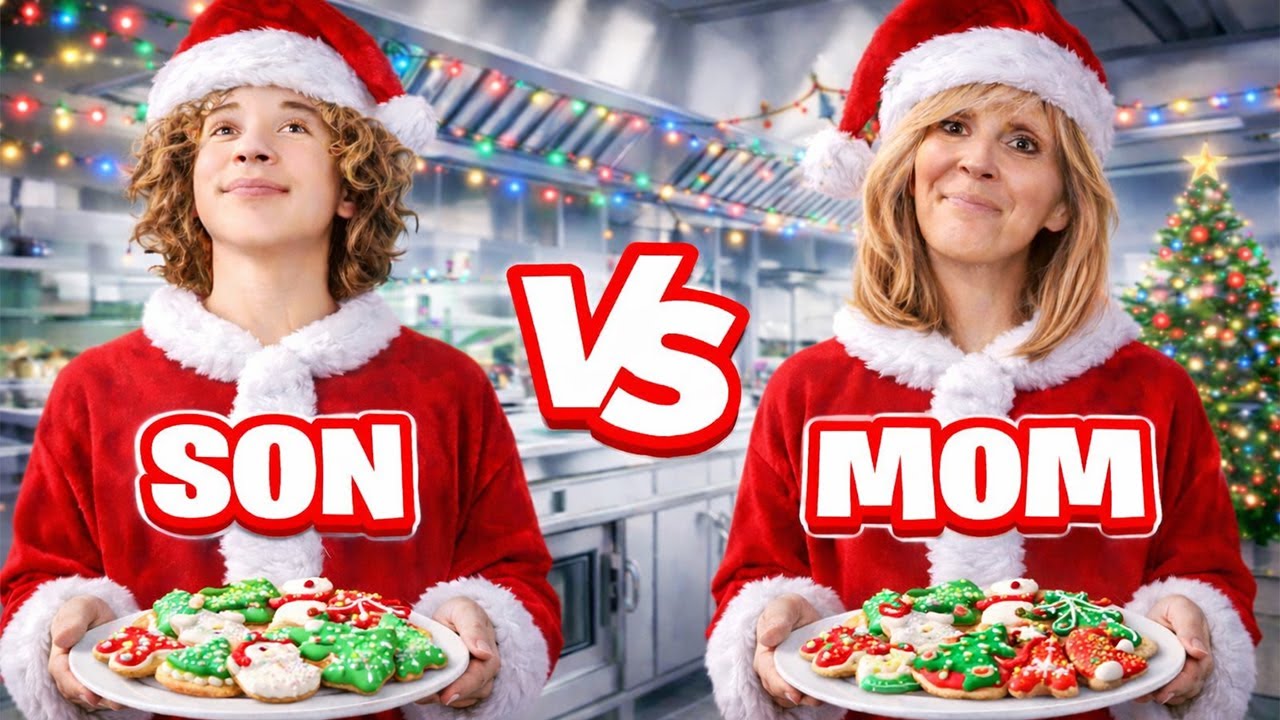Who’s The Better Baker? | Mom vs. Son CHRISTMAS BAKE OFF! 
