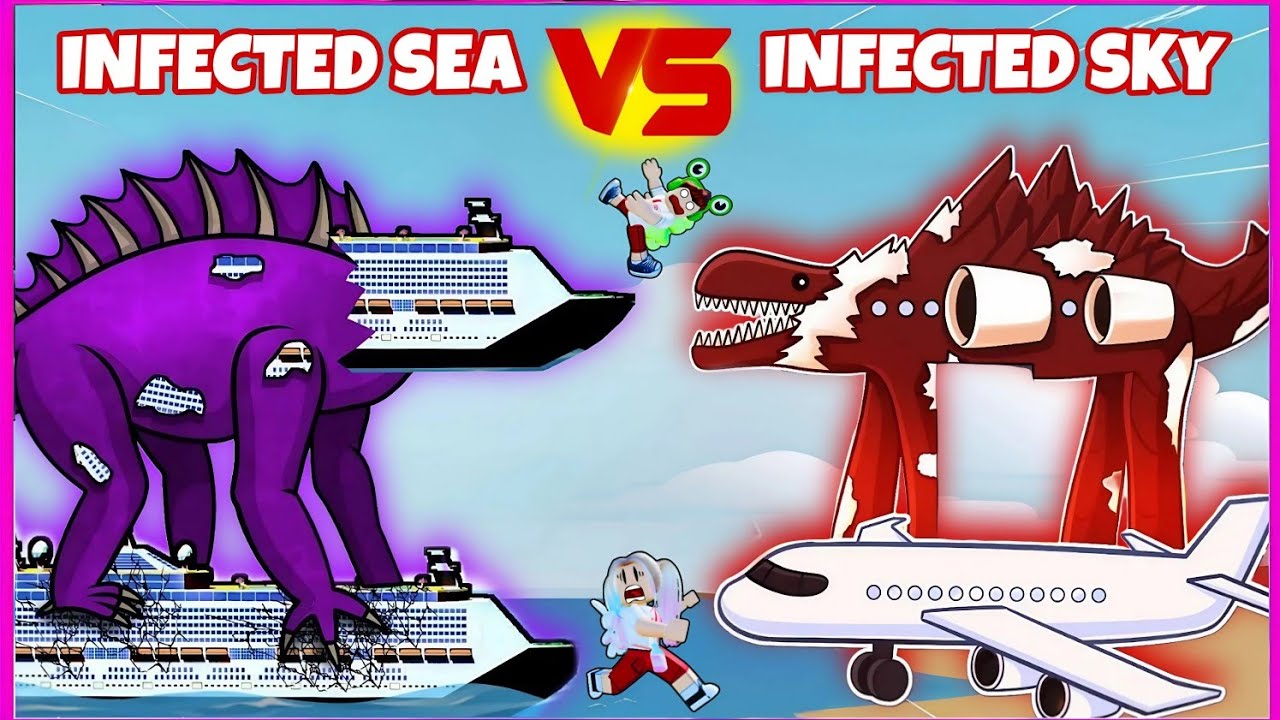 AKU MELIHAT PENAMPAKAN INFECTED SKY VS INFECTED SEA DI BROOKHAVEN !! ROBLOX SEA EATER