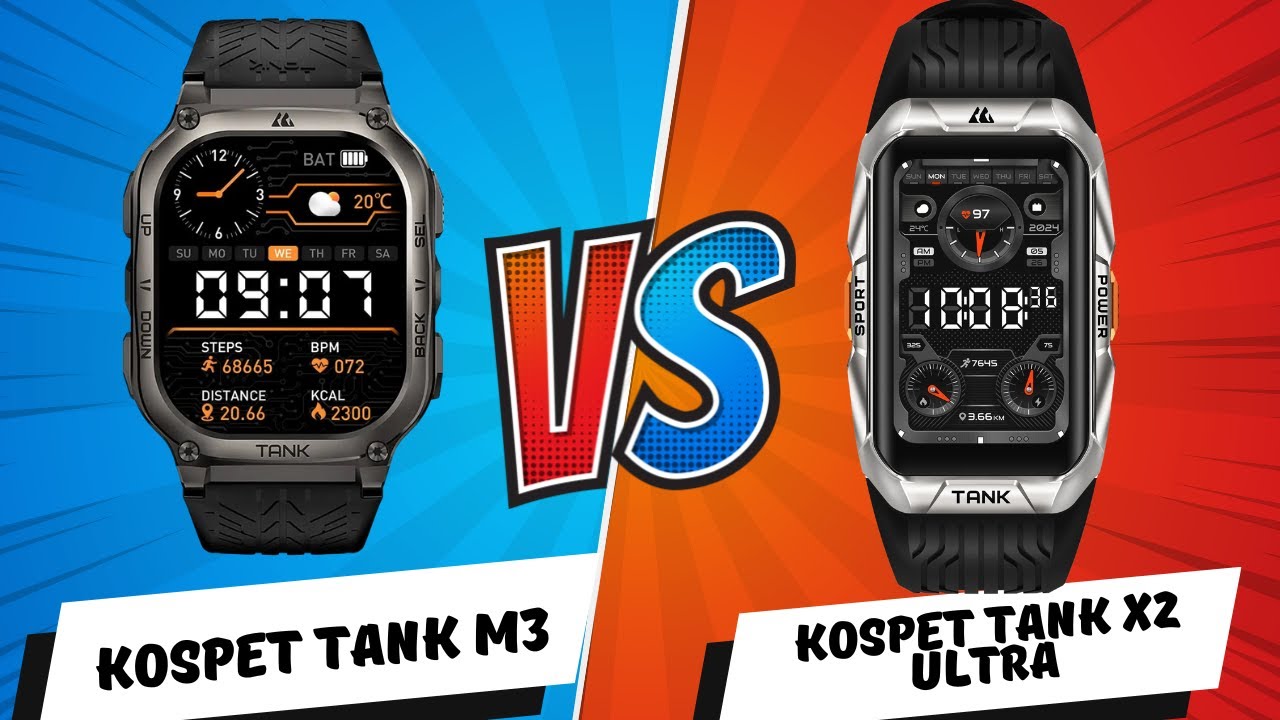 Kospet Tank M3 Ultra vs X2 Ultra 2025 Review – Best Rugged Smartwatch Comparison & Unboxing