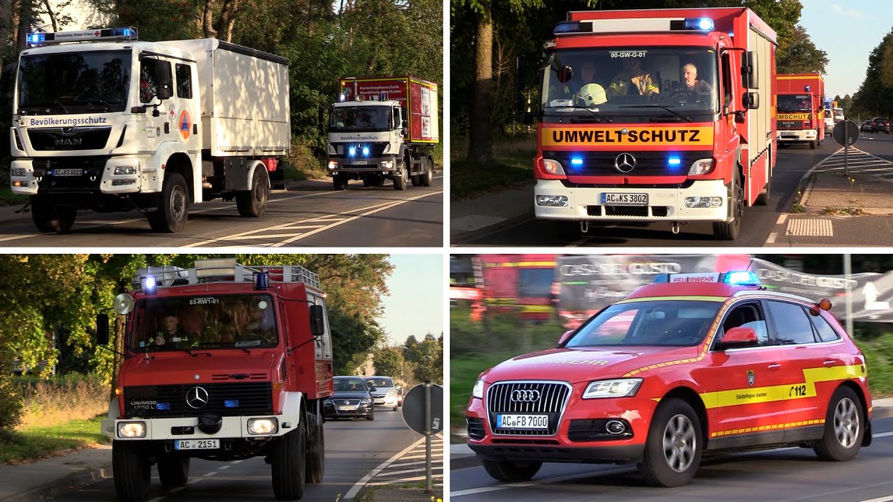 [Sattelauflieger Leck geschlagen ☣️] - Großer Gefahrguteinsatz in Alsdorf - Einsatzfahrten