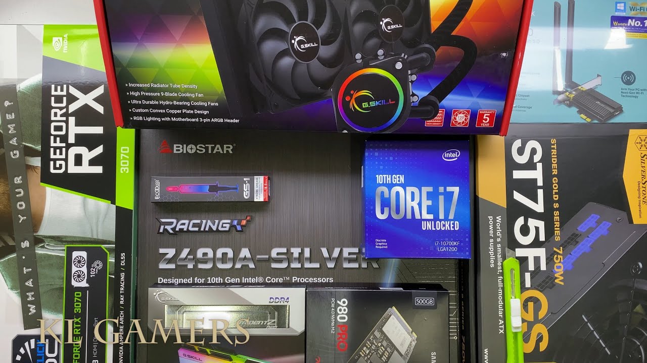 Satisfying Gaming PC Build intel Core i7 10700KF Biostar Z490A-SILVER G.SKILL AIO RTX3070